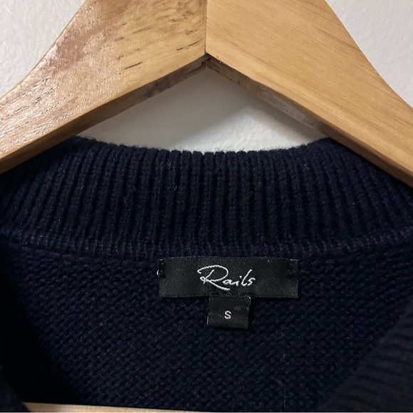 Rails Shae Knit Navy Blue Polo Sweater - Picture 3 of 6